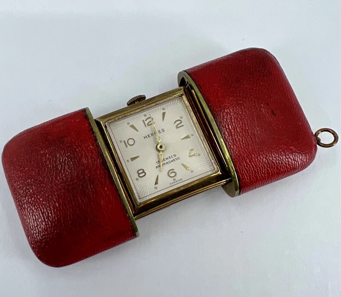 Vintage Hermes Travel Watch C.1960s - 4