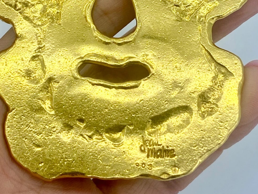 22k Gold Jean Mahie Figural Pendant Necklace - 9