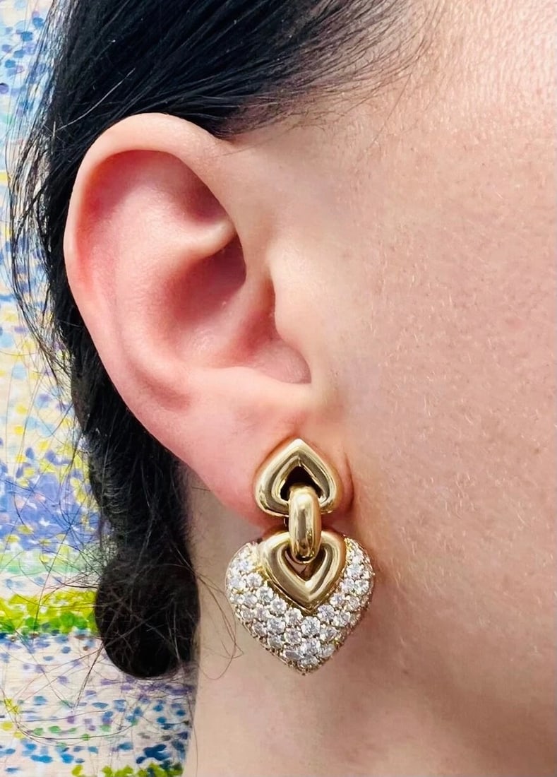 Bvlgari Doppio Cuore Diamond Earrings - 2