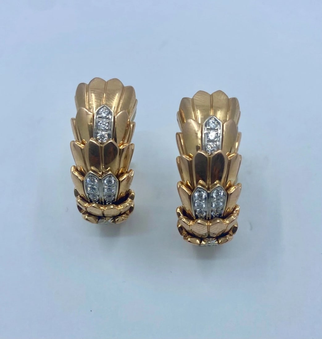 Vintage Roberto Coin Hoop Earrings - 2