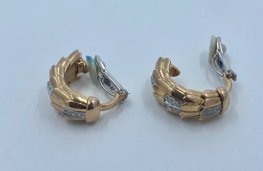 Vintage Roberto Coin Hoop Earrings - 4