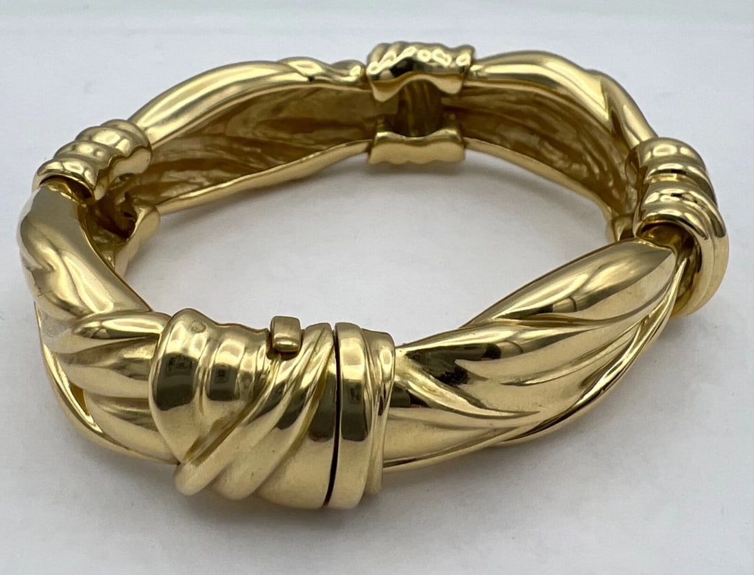 Angela Cummings Gold Bangle Bracelet Circa 1984 - 5