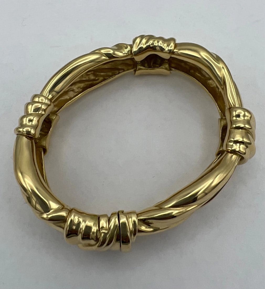 Angela Cummings Gold Bangle Bracelet Circa 1984 - 6
