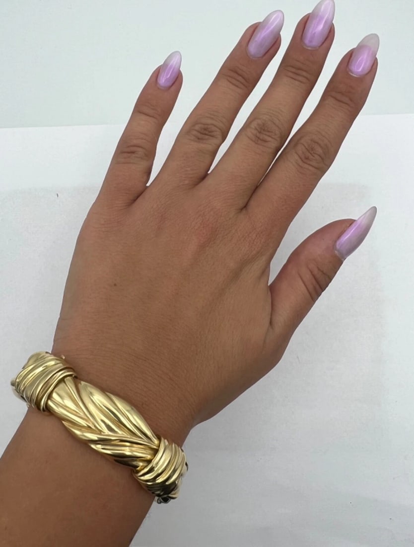 Angela Cummings Gold Bangle Bracelet Circa 1984 - 7