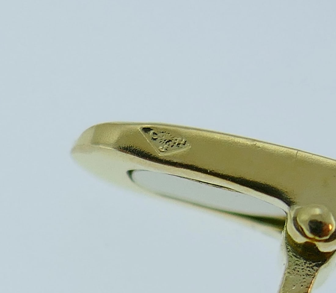 Chaumet Vintage CUFFLINKS and STUD Set 18k Gold Diamond Paris - 8