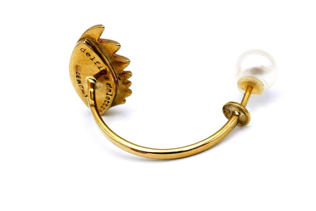 Delfina Delettrez Gold Enamel Eye Piercing Earring - 4