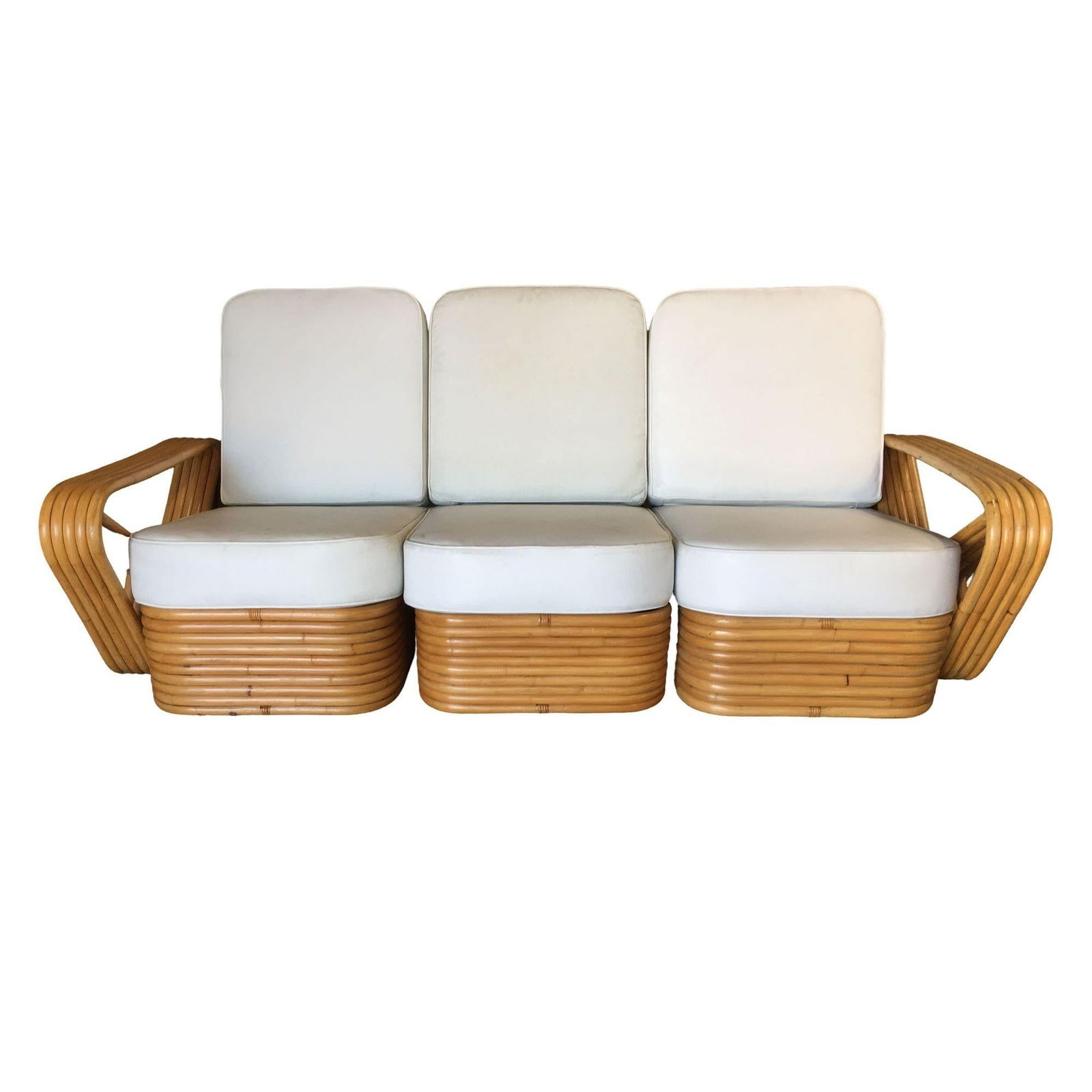 Art Deco Five-Strand Square Pretzel 3-Seater Sectional Sofa - 2