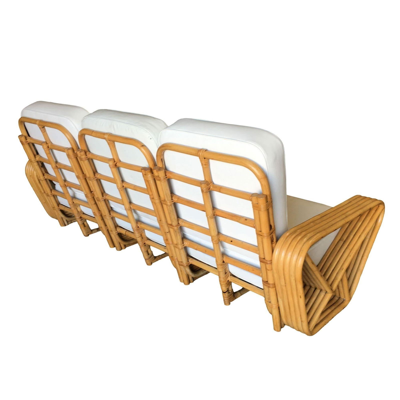 Art Deco Five-Strand Square Pretzel 3-Seater Sectional Sofa - 4