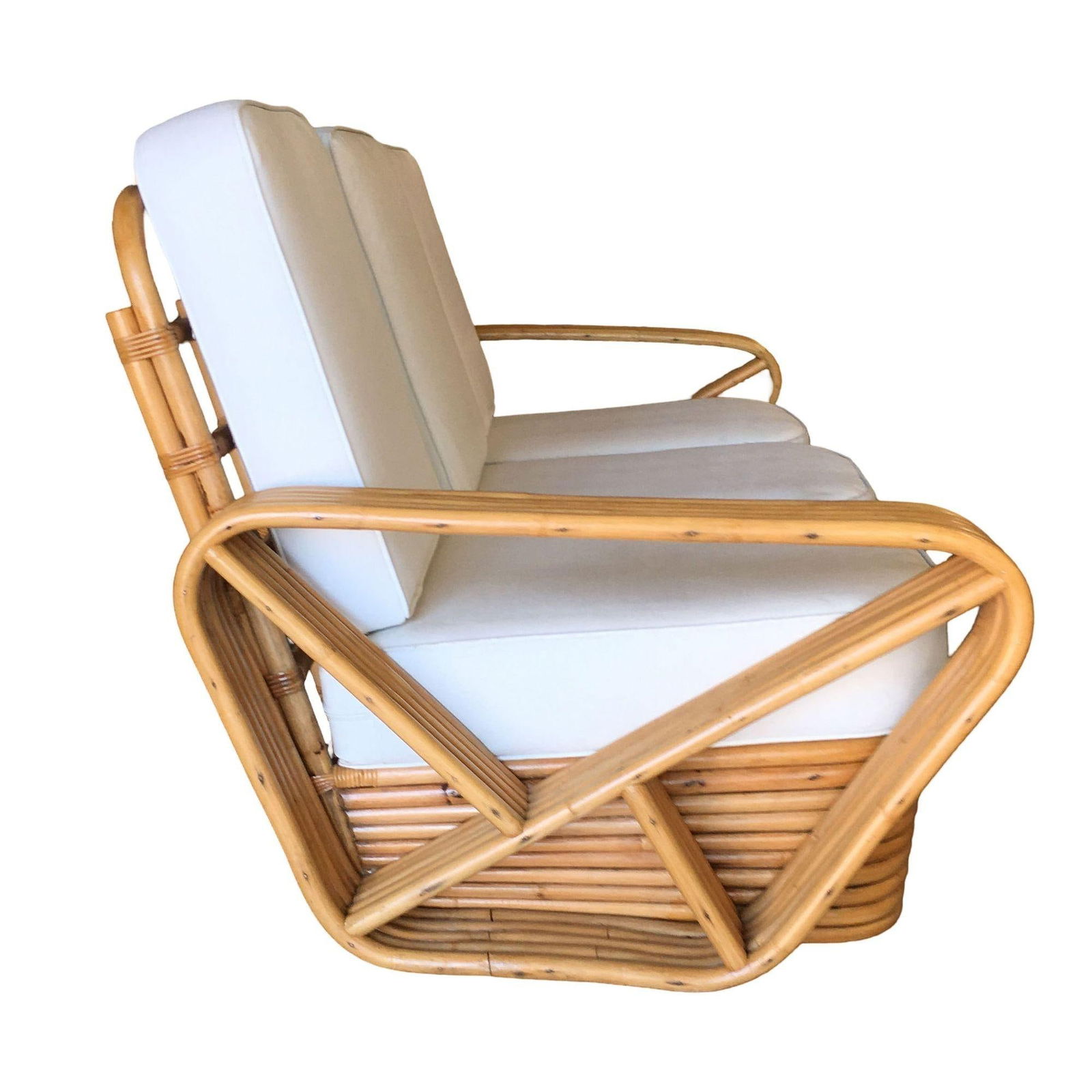 Art Deco Five-Strand Square Pretzel 3-Seater Sectional Sofa - 8