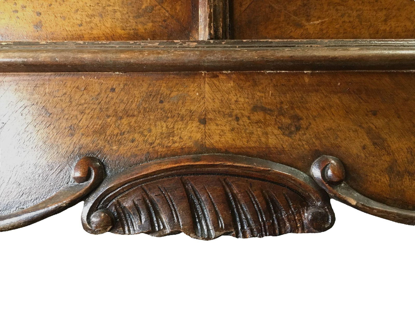 Louis XVI Solid Oak Dressing Vanity Table with Mirror and Marble Top - 15