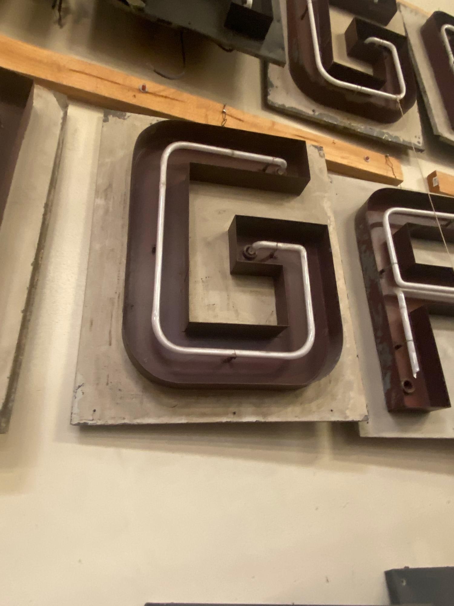 Large Vintage Neon Marquee Letter "G" from Pan American Auditorium - 10