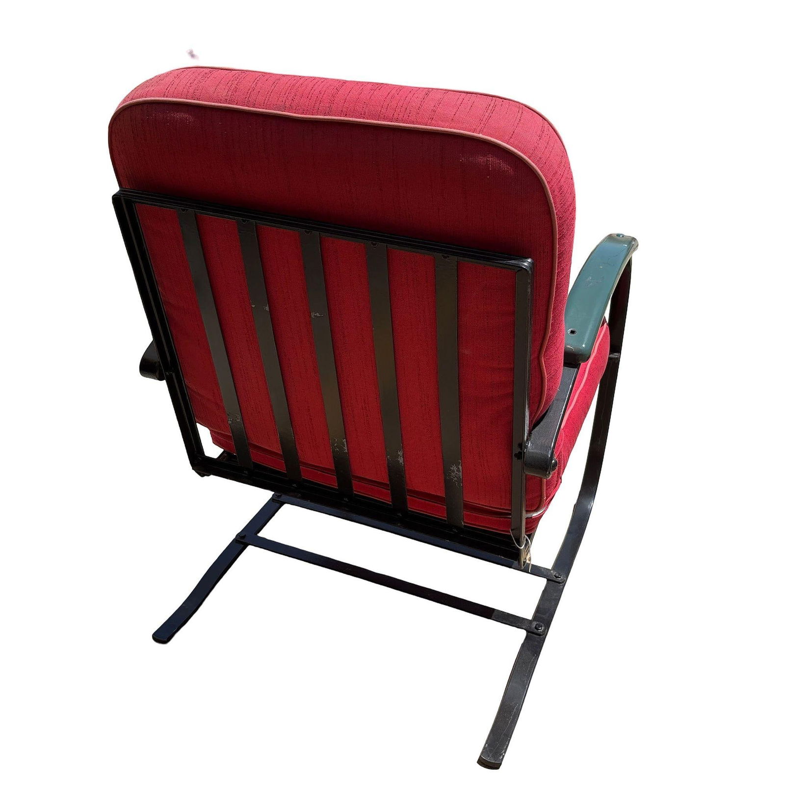 Art Deco Green & Black Springer Rocking Chair by Wolfgang Hoffmann for Howell - 17