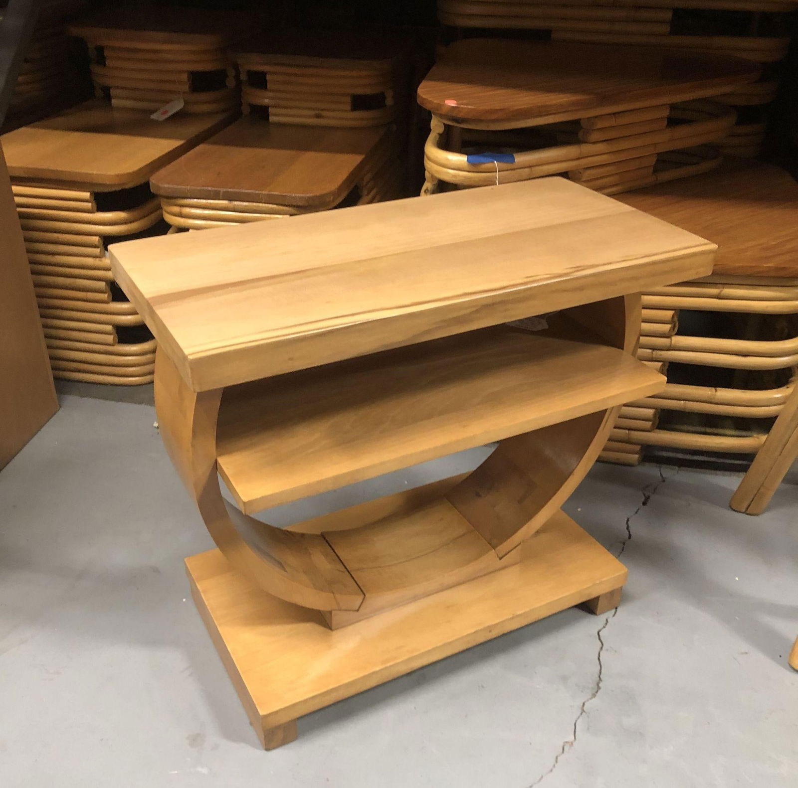 Art Deco Gilbert Rohde for Brown Saltman Geometric Side Table - 10