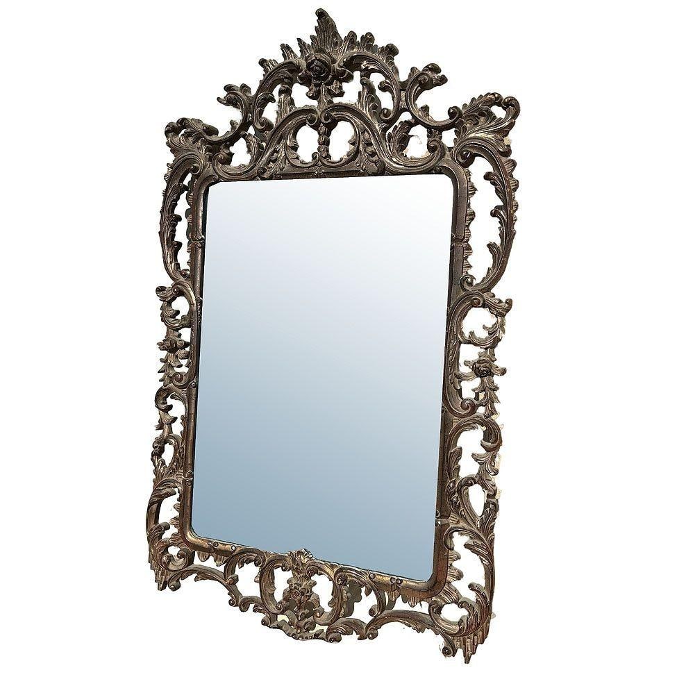 Antique Venetian Baroque Framed Wall Mirror 5' Tall - 16