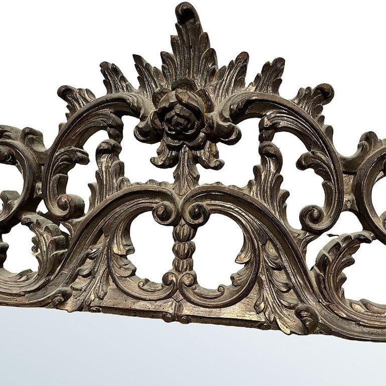 Antique Venetian Baroque Framed Wall Mirror 5' Tall - 2