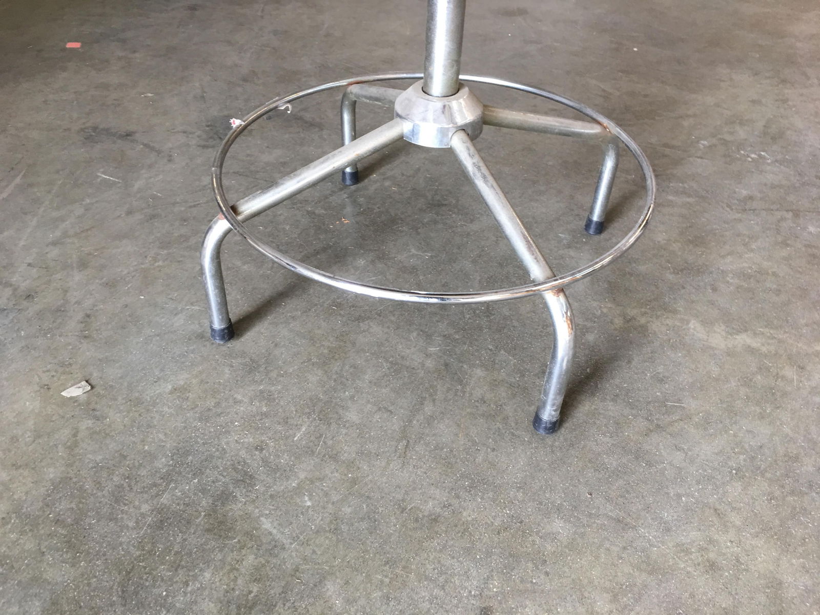 Italian Chrome and Formed Birch Plywood Artist Drafting Work Chair - 6