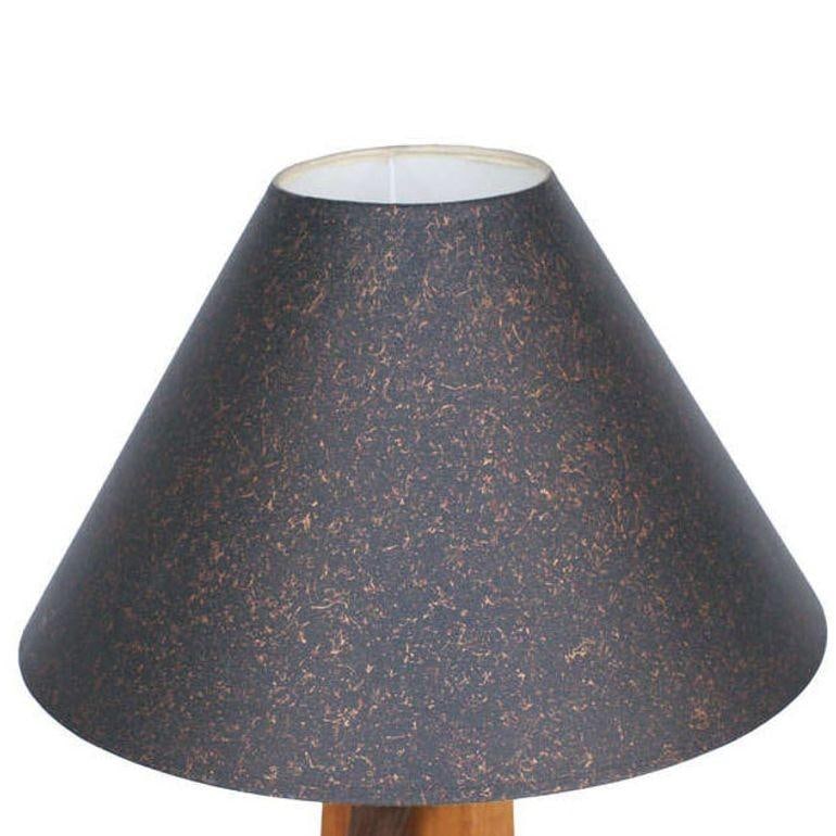 Mid-Century Table Lamps w/ African Hand Carved Kenyan Carvings Sculpture, Pair - 6