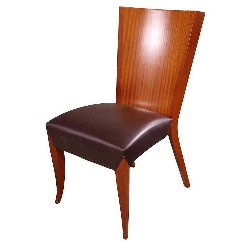 Dakota Jackson "Aldabhra" Sculptural Side Chair w/ Black Leather Seat - 4