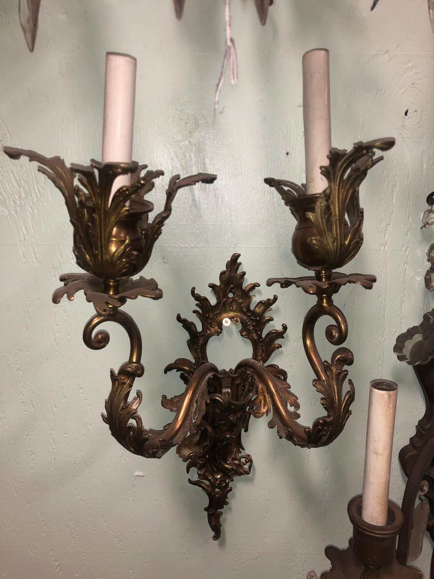 Italian Baroque Candelabra Style Wall Sconce, Pair - 11
