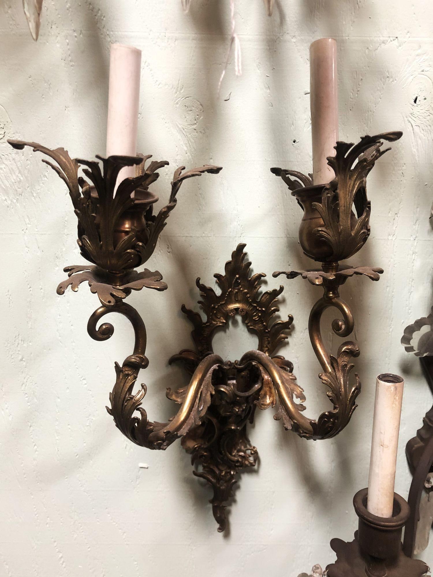 Italian Baroque Candelabra Style Wall Sconce, Pair - 3