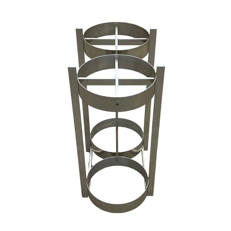 Polished Aluminum Umbrella Stand by Paul Mayen for Habitat - 9