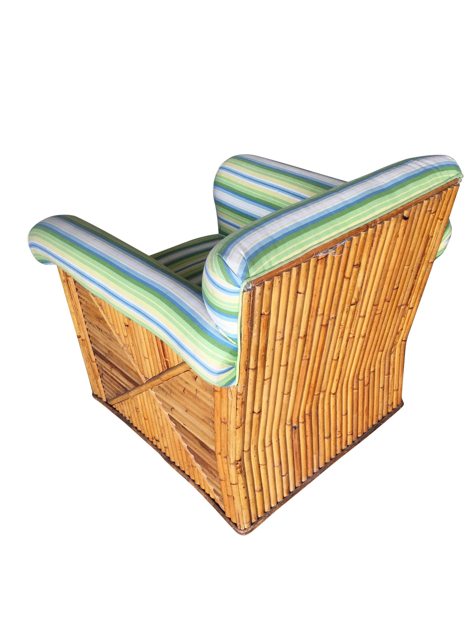 Rare Large Rattan "Big Daddy" club Lounge Chair - 5