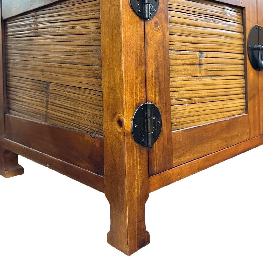 Oriental James Mont Style Koa & Stick Rattan TV Console - 6