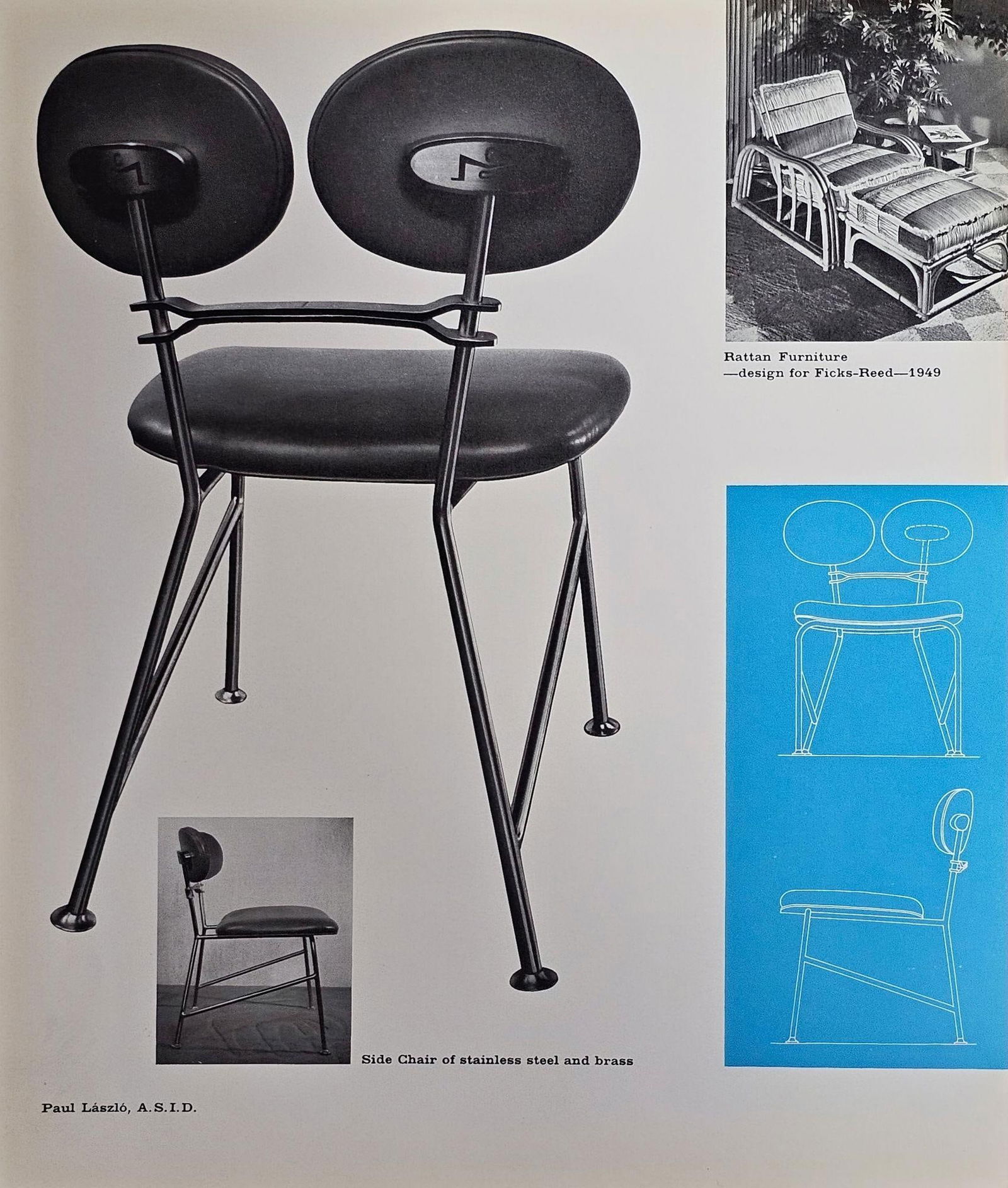 Restored 4-Strand Staple Arm Rattan Lounge Chair by Paul Laszlo - 19