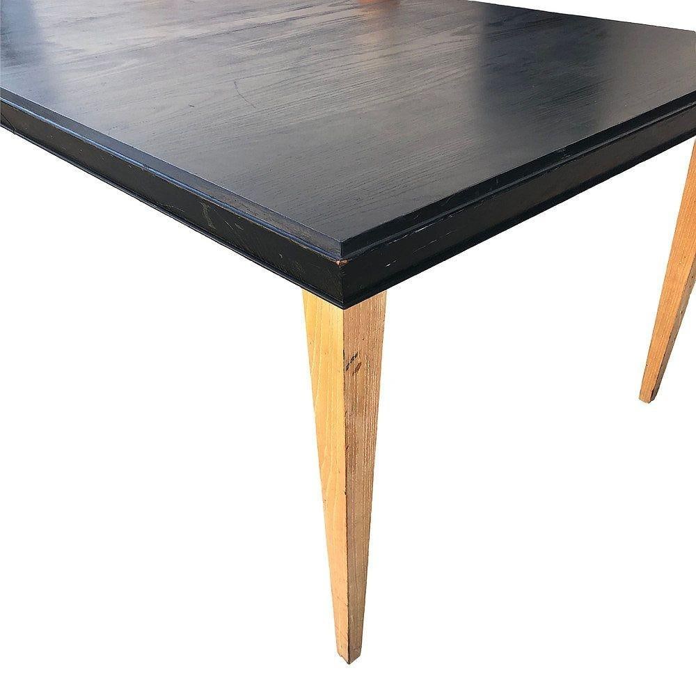 Rare MCM Maple Dining Table w/ Black Top by Douglas Snelling - 4