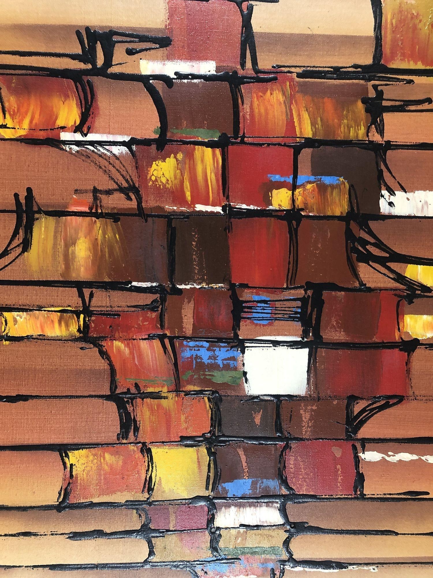 Large Abstract Oil Paining on Canvas by Marcella Doane - 4