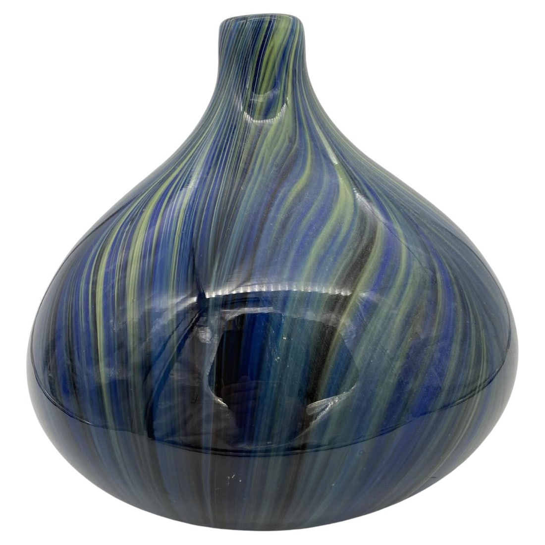 Mid-Century Handblown Swirl Murano Glass Vase - 2