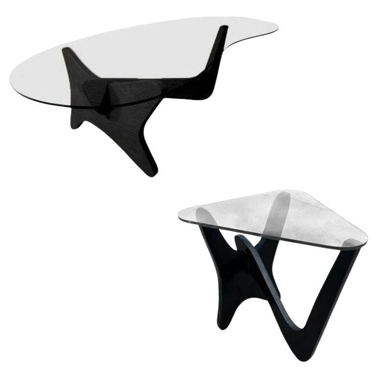 Noguchi Style Biomorphic "Airplane" Coffee Table & Side Table Set - 15