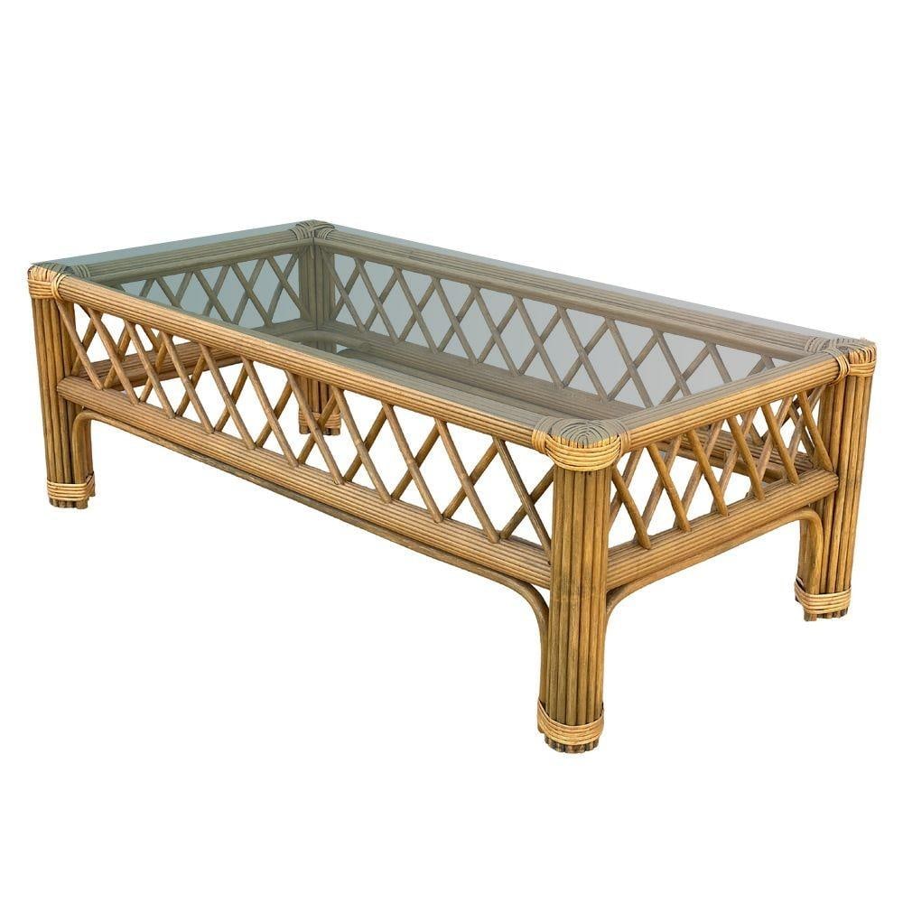 Art Deco "President" Stick Reed Rattan Fan Back Living Room Furniture Set - 17