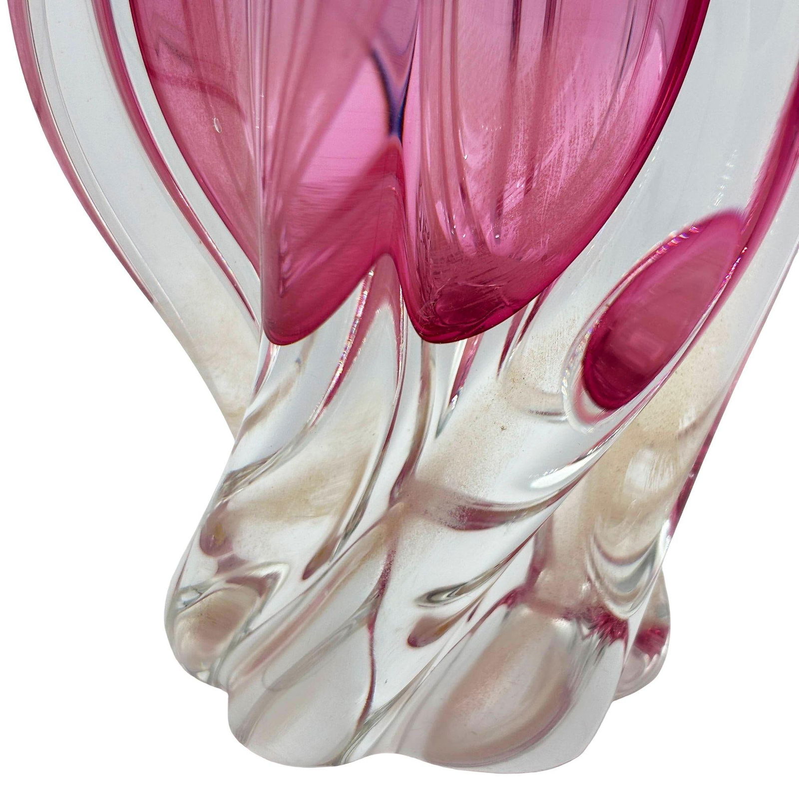 MCM Czech Cranberry Art Glass Vase by Josef Hospodka for Chribska Glassworks - 13