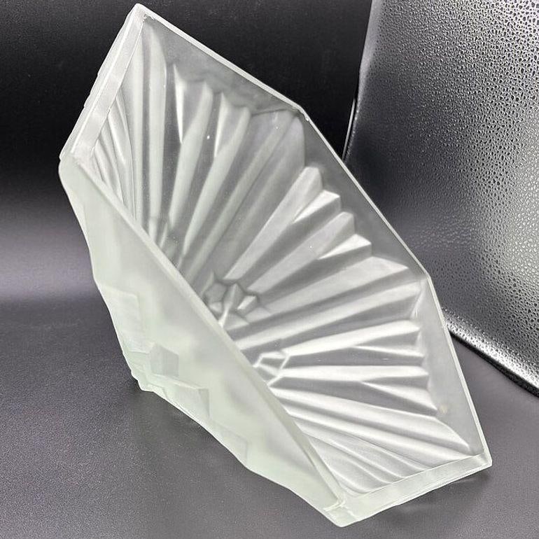 Rare French Art Deco CW Vianne Globe Opulent Frosted Lamp Shade - 5