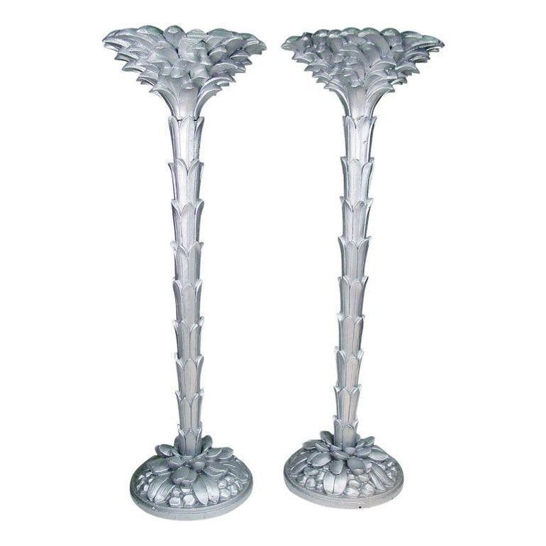 French Torchère Floor Lamps in the Manner of Serge Roche - 4