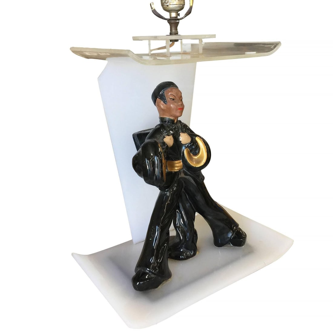 Midcentury Asian Inspired Lucite Sculptural Lamp by Moss - 8