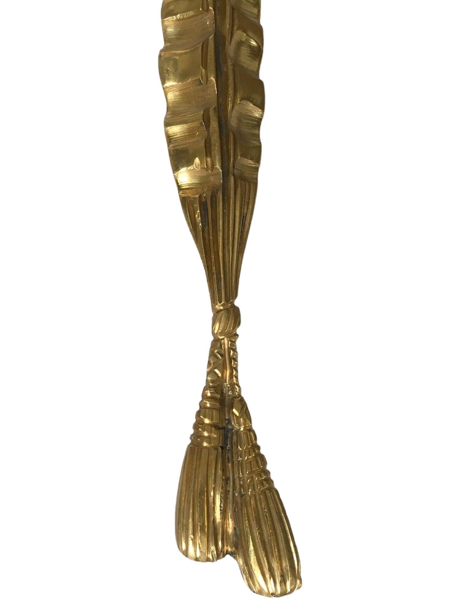 Vintage Pair of Solid Brass Wall-Mount Sconces. - 4