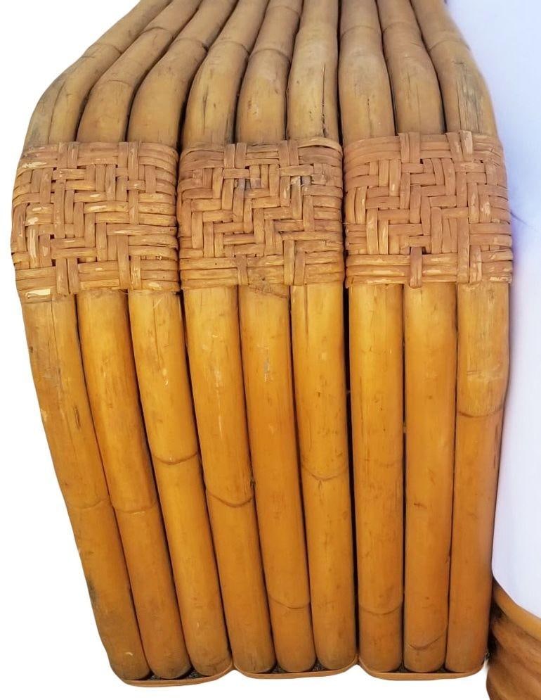 Original Historic Hand Made 9 Strand Square Pretzel Rattan Sofa By Paul T Frankl - 17