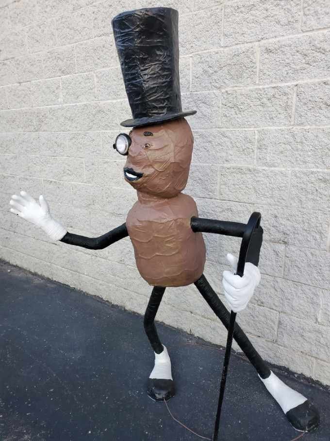 Vintage Oversized Paper Mache Planters Peanut Mr. Peanut Statue - 4