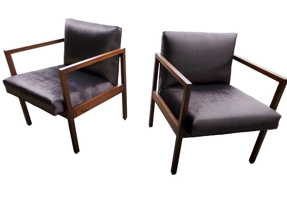 MCM George Nelson Style Side Chairs Newly Reupholstered - Pair - 2