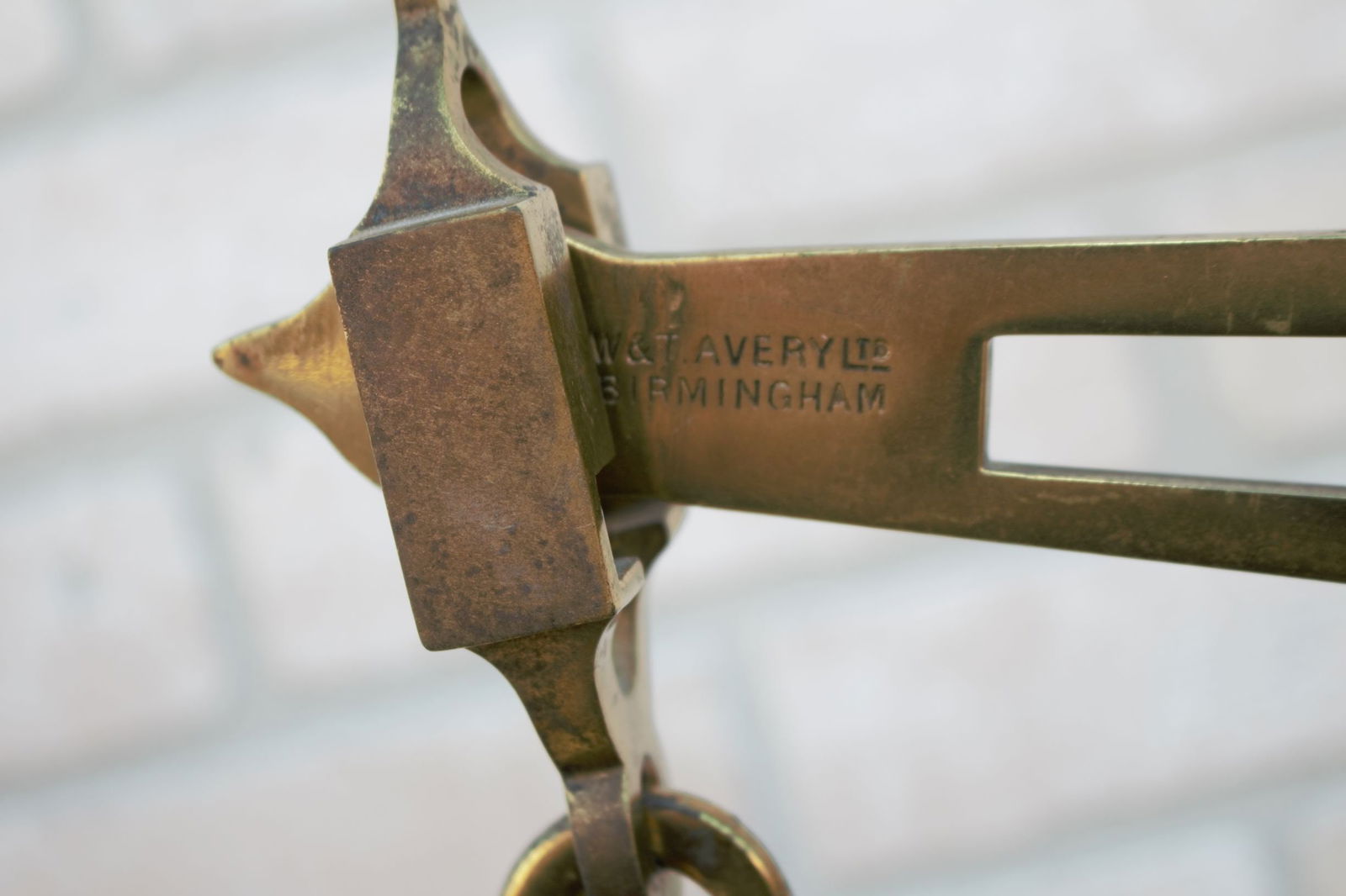 Antique Victorian English W&T Avery of Birmingham Wood Mounted Weighing Scale - 8