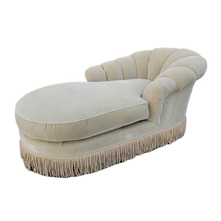 Vintage Marge Carson Style Channel Back Chaise Lounge Newly Reupholstered - 4