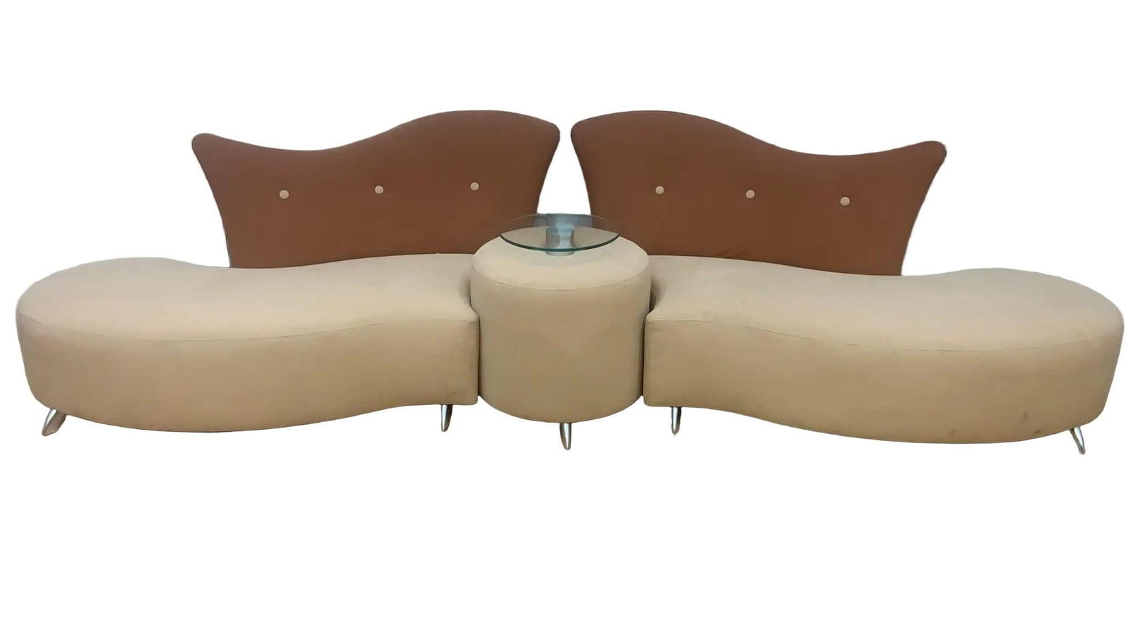 Postmodern Vladimir Kagan Style Serpentine Sofa Set - 2