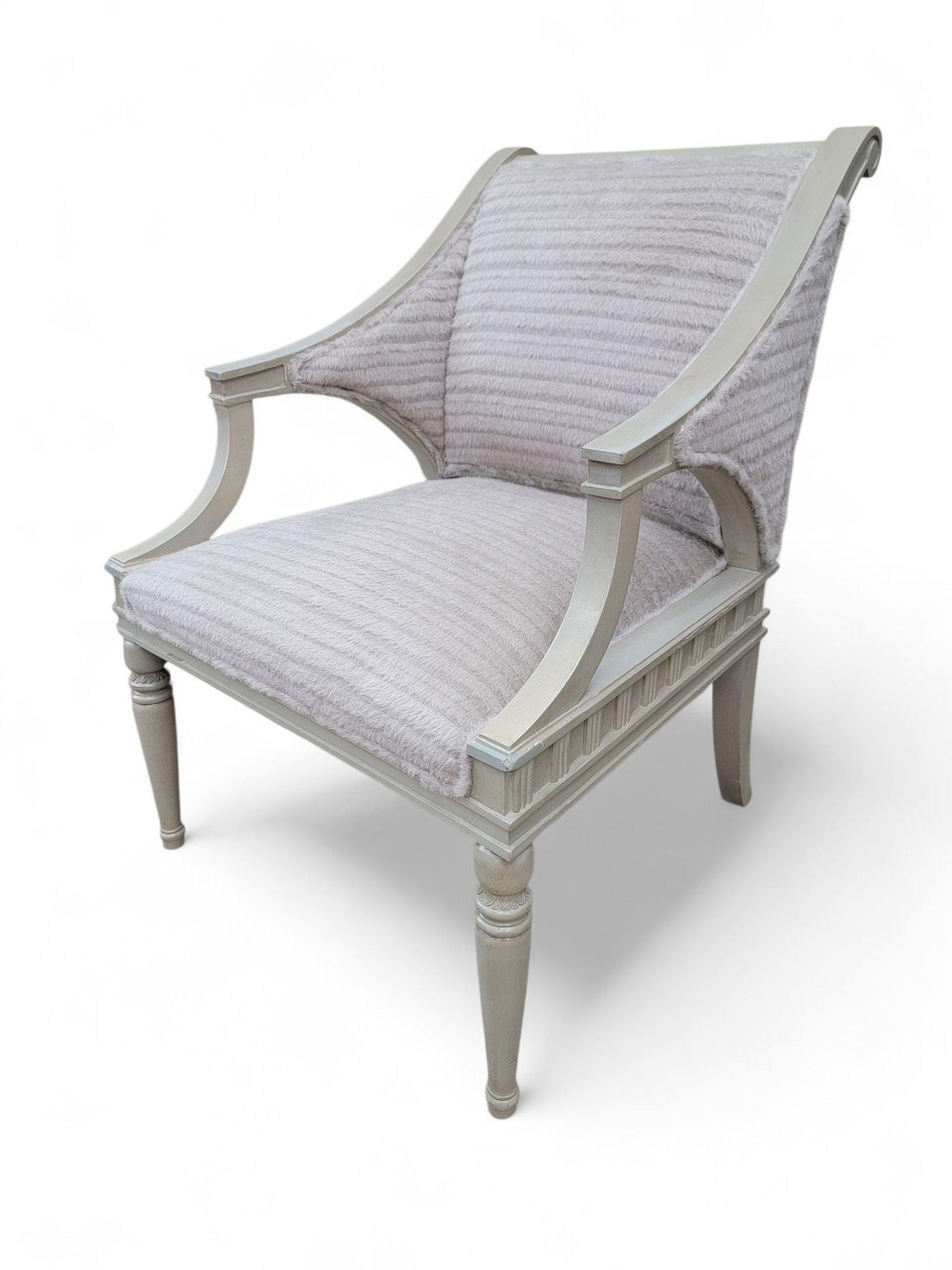 Vintage Gustavian Style Armchairs – Newly Upholstered Alpaca Cashmere, Pair - 4