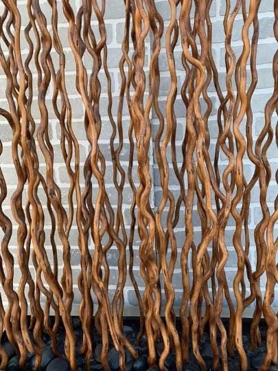 Vintage Rustic Industrial Willow Branches in Planter Box Screen/Room Divider Separator - 8