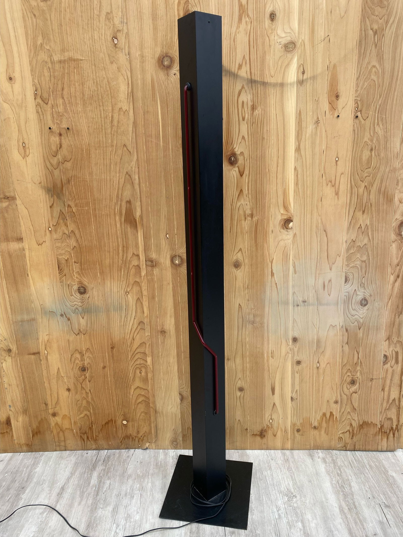 Postmodern Rudi Stern Sculpture & Torchiere Lamp Let There Be Neon - 5