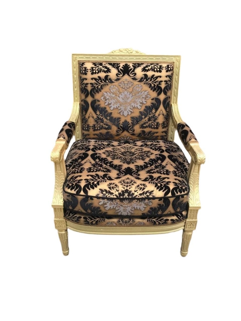 Antique Louis XVI Style Chairs Newly Reupholstered - Pair - 3