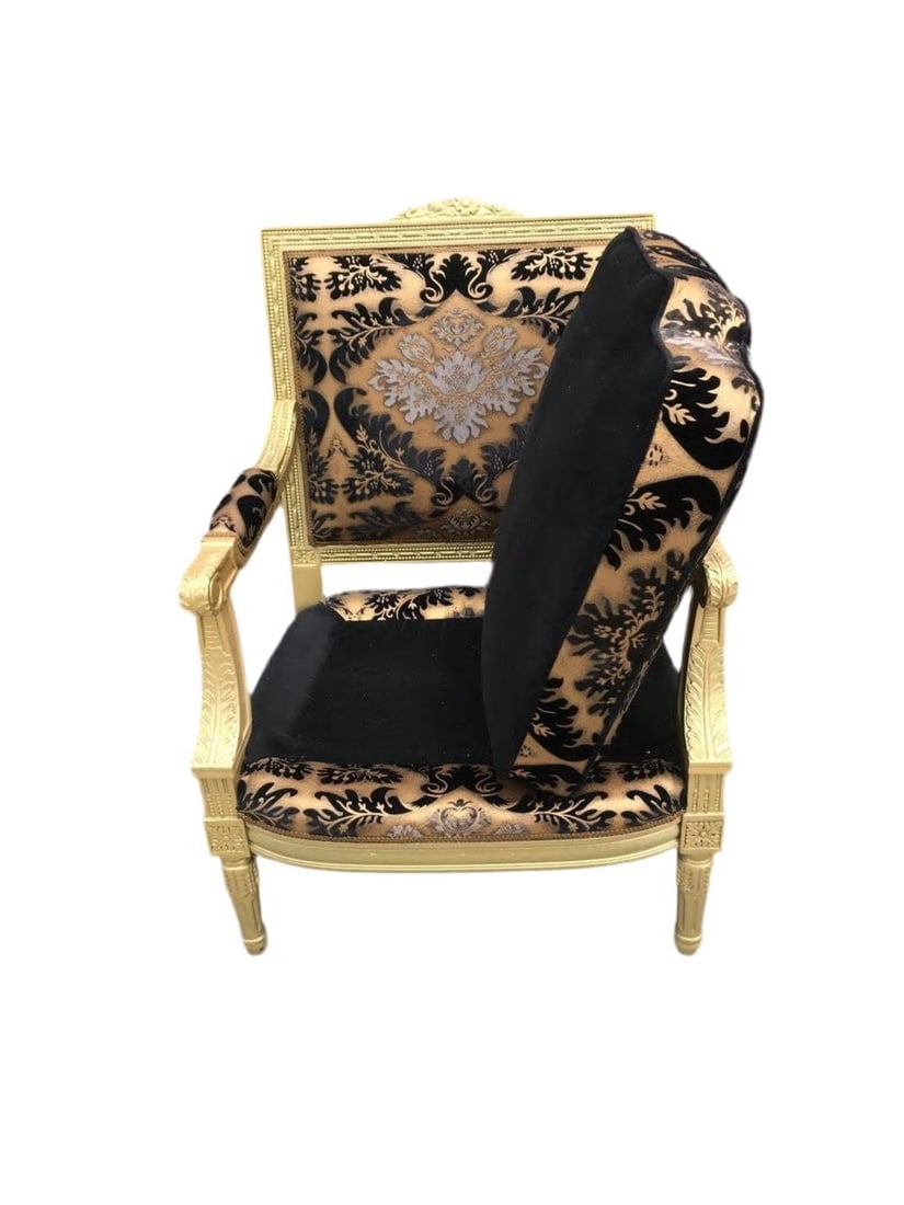 Antique Louis XVI Style Chairs Newly Reupholstered - Pair - 4