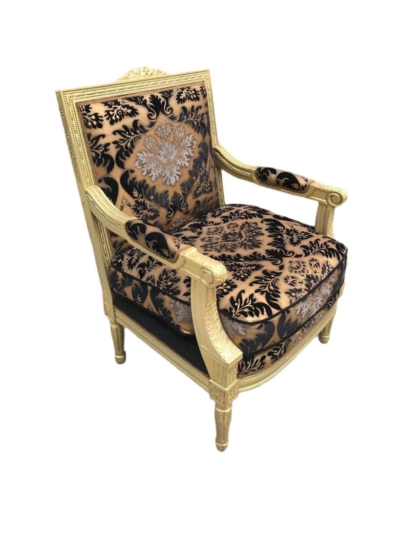 Antique Louis XVI Style Chairs Newly Reupholstered - Pair - 5